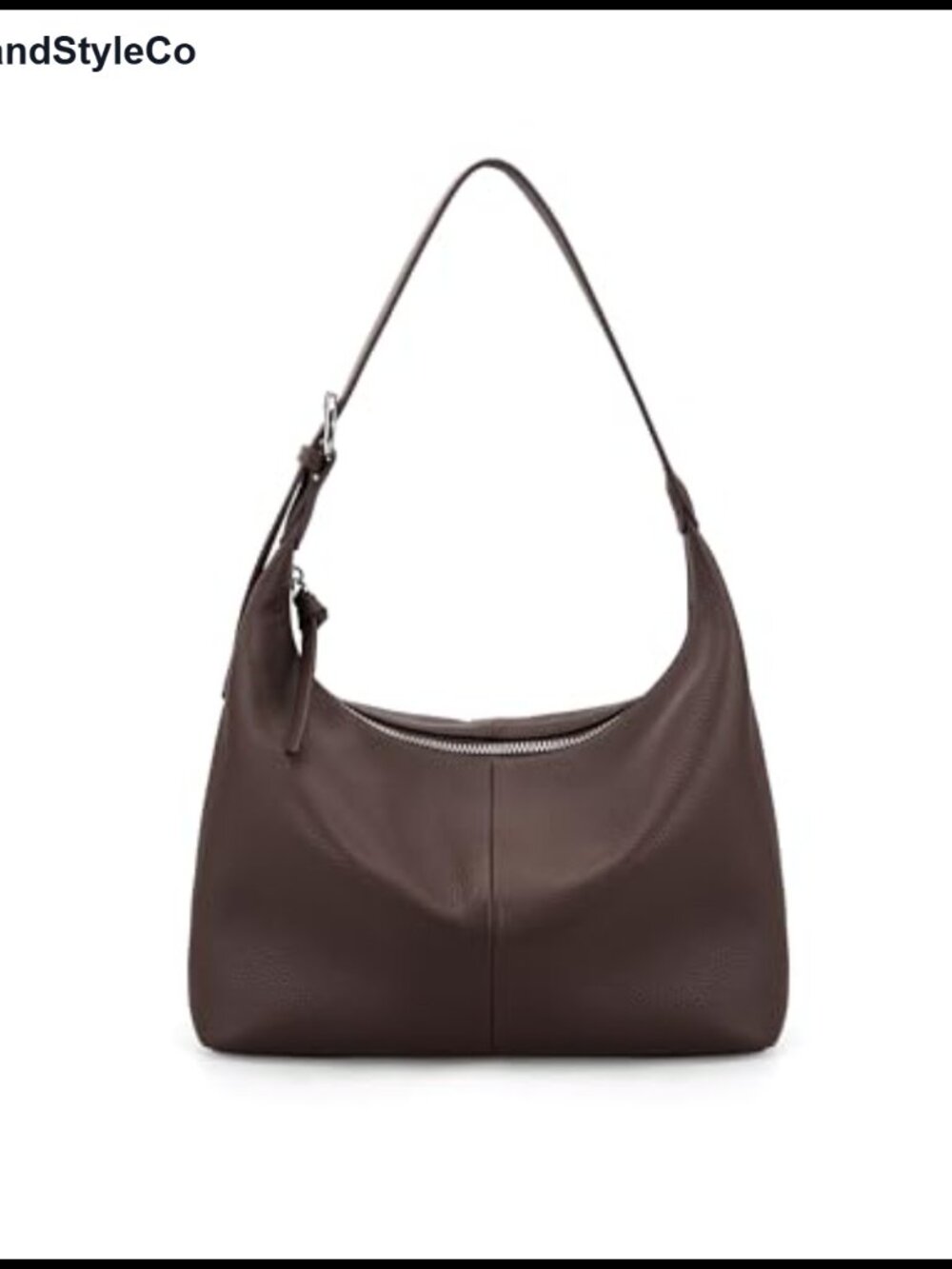 Genuine Leather Slouchy Hobo Bag Women Work Shoulder Purse Handbag